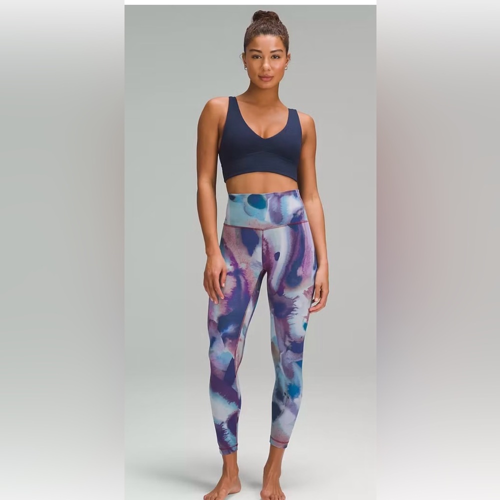 Lululemon Align High-Rise Pant  25" watercolour pattern color, size 6